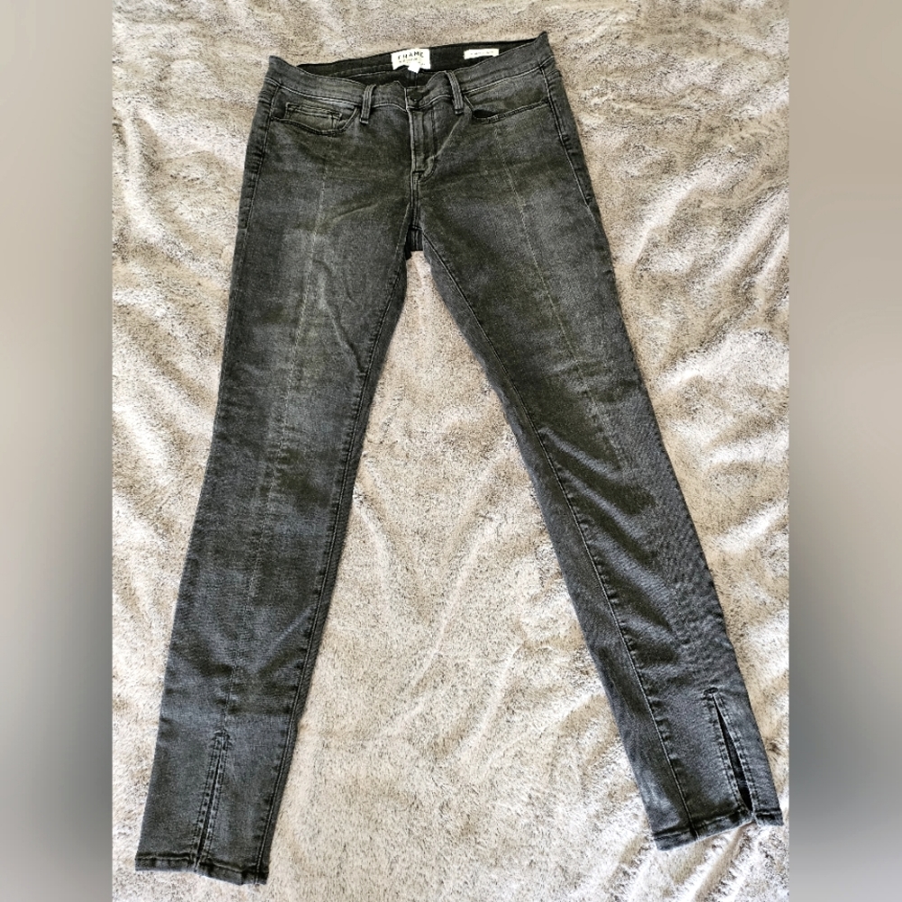 Frame mid-Rise Denim Skinny Jeans